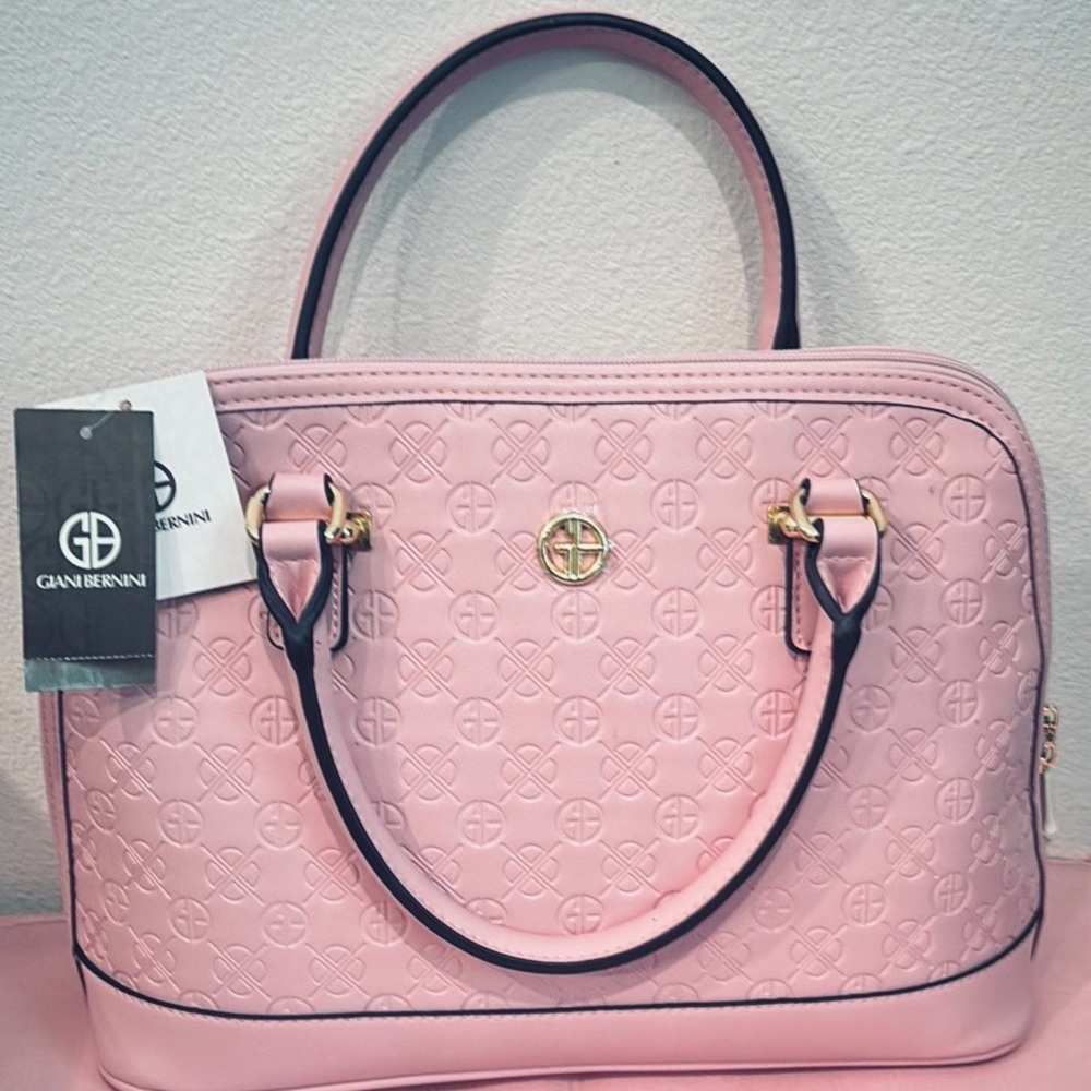 Giani Bernini Pink Satchel Structured Design